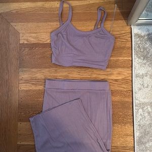 Two piece set. Cropped tank with mid skirt